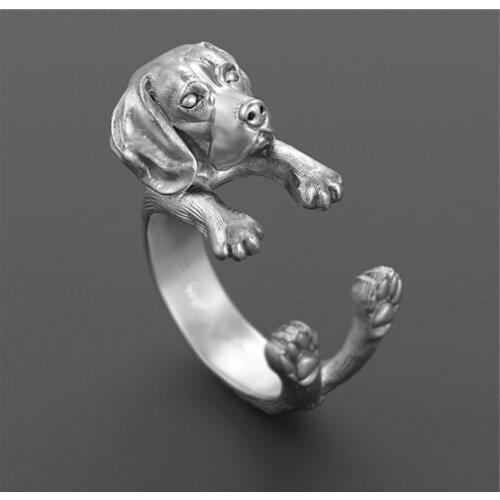 HOT Newest Listed Retro Beagle Dog Ring Pet Dog Ring Gift Idea