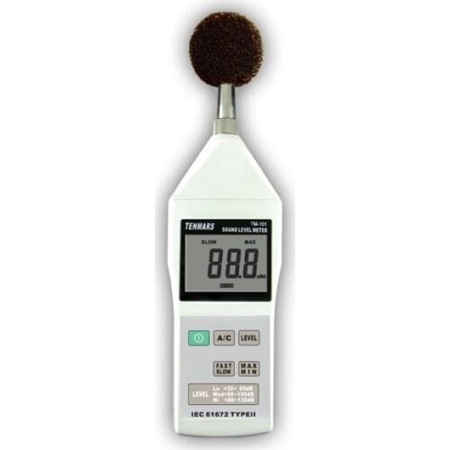 Tenmars Sound Level Meter TM-101 IEC 61672 Type II LO MED HI ranges AC/DC Signal