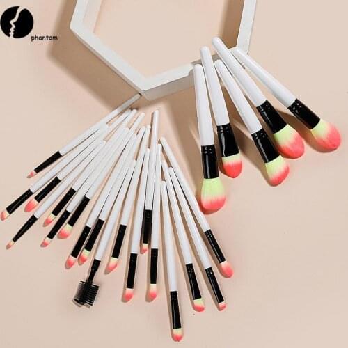 23 PCS Make Up Brushes Professional White Wood Handle Women Cosmetic Brush Peach Pink Vegan Hair Foundation Kabuki Powder Brush