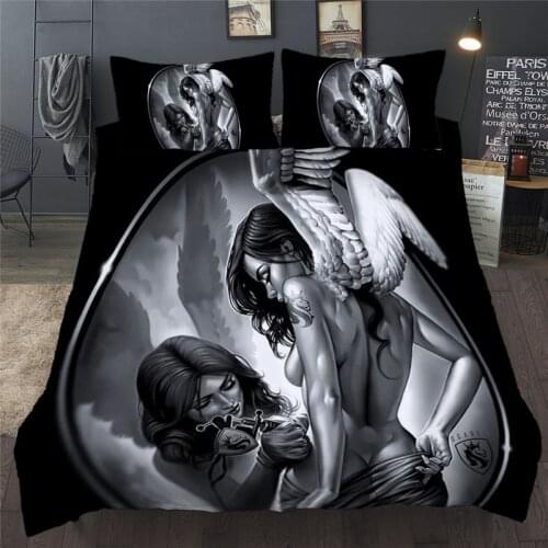 Sexy Beauty Angel Bedding Set 3D print Duvet Cover Queen Sizes Home Textiles 3pcs Dropship wholesale