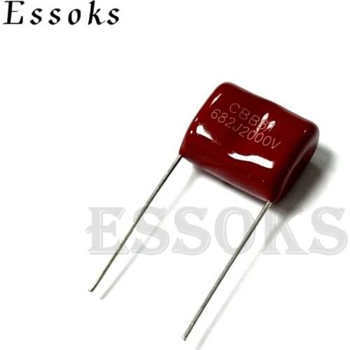 10PCS 2000V682J 0.0068UF Pitch 15mm 6.8NF 2000V 2KV 682 682J CBB Polypropylene film capacitor