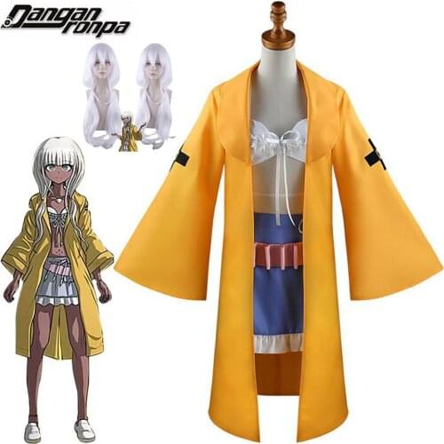 Anime Danganronpa V3:Killing Harmony Angie Yonaga Uniform Halloween Cosplay Costume Christmas Yellow Suit Wig Accessories 2021