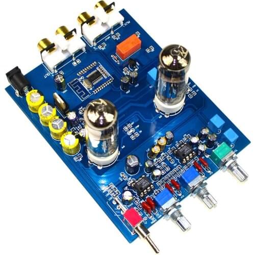 Taidacent HIFI Bile Preamplifier 6J5 Tube Bile Preamp 470UF DC12V Fever QCC3008 APTX 5.0 Bluetooth Tube Preamp NE5532 Tone Board