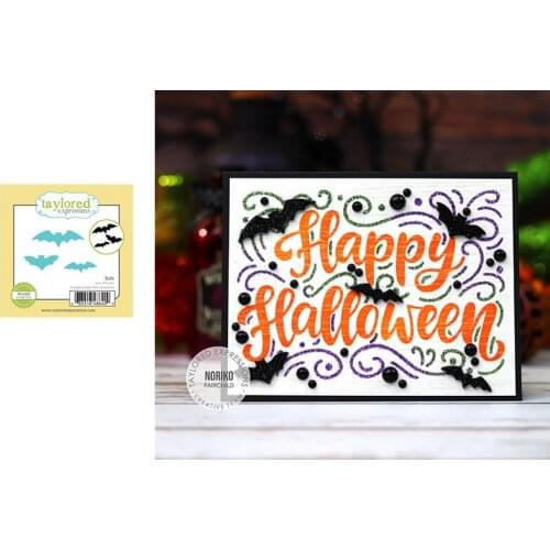 Halloween Little Bits Bats Metal Cutting Dies for DIY Scrapbooking Crafts Dies Cut Stencils Maker Photo Album Template Handmade