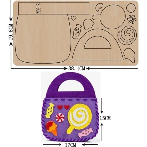 Girl Cute Cartoon Handbag/Tote Bag Cutting Wood Dies For Leather Cloth Paper Craft Fit Common Die Cutting Machines on the Market