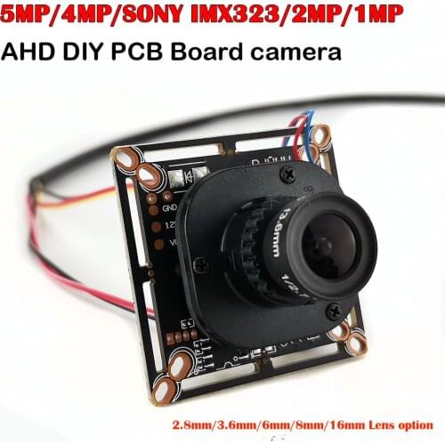 HD 5MP 4MP 2MP AHD Camera Module DIY PCB Board SONY IMX323 720P 1080P AHD Mini camera with ircut for cctv security ahd system