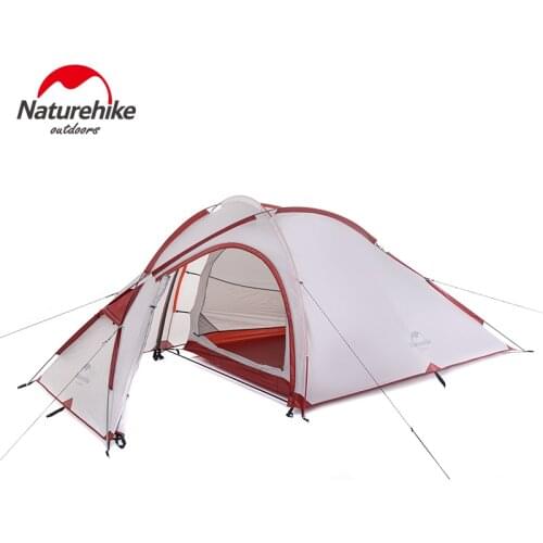 Naturehike outdoor Tent Ultralight Double Layers Aluminum Rod Camping Tent NH family tents Two rooms