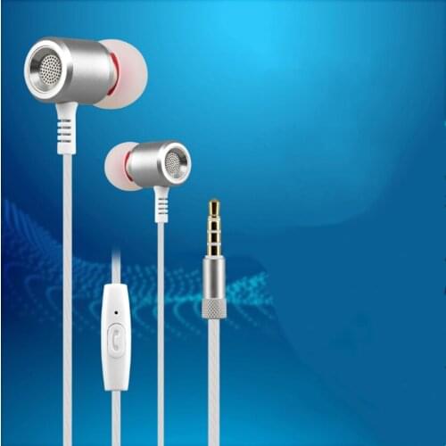 In-ear 3.5 hands-free headset with microphone wire-controlled aluminum alloy headset