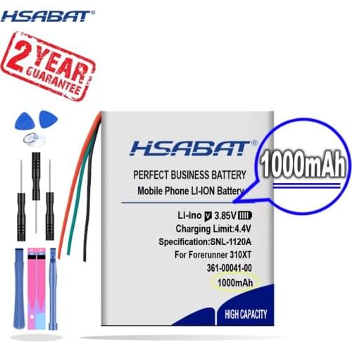 New Arrival [ HSABAT ] 1000mAh 361-00041-00 Battery for Garmin Forerunner 310XT GPS Running sports heart rate watch repair