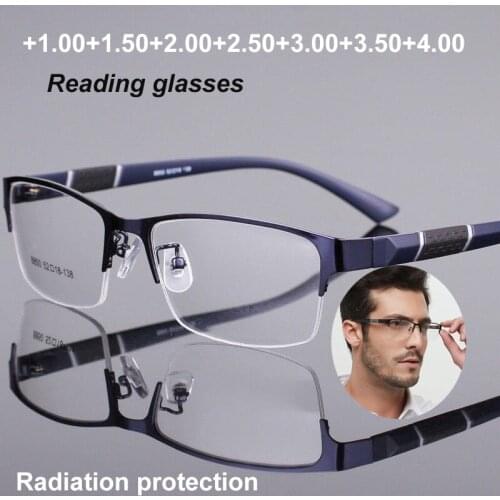 New Trend Reading Glasses Women High Quality Half Frame Business Office Men Presbyopic Glasses Diopters +1.0 1.5 2.0 2.5 3.0 3