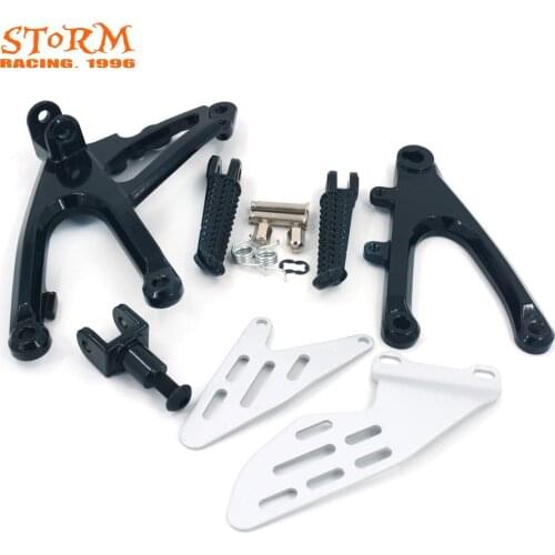 Front footpegs Foot pegs Footrest Pedals Bracket Footrest For YAMAHA YZF R1 YZFR1 R 1 2007-2008 2007 2008 07-08 07 08 Motorcycle