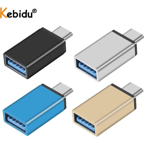 Kebidu Type C to USB 3.0 Adapter OTG Fast Charging Data Type-C Mobile Phone Cables Converter for Macbook Samsung Xiaomi Huawei