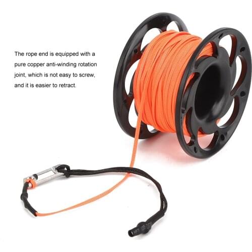 30m Plastic Wire Reel Dual Heads Hook Diving Marker Buoy Rope Wheel Guide Thread Spool for scuba diving, snorkeling, photography