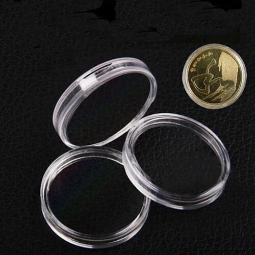 Useful 10pcs/pack Transparent Coin Capsules Crafts Containers Storage/Collection Boxes Holders 25mm
