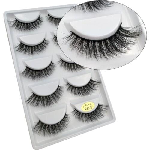 SHIDISHANGPIN 100pairs 3d mink eyelashes maquillaje false lashes dramatic eye lashes extension cilios make up maquiagem G806