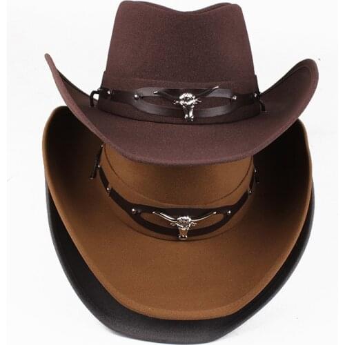 2019 New Men Women Cowboy Hat Western Straw Wide Brim Sunhat Winter Casual Shade Anti UV Fitted Cap Grinding Multicolor