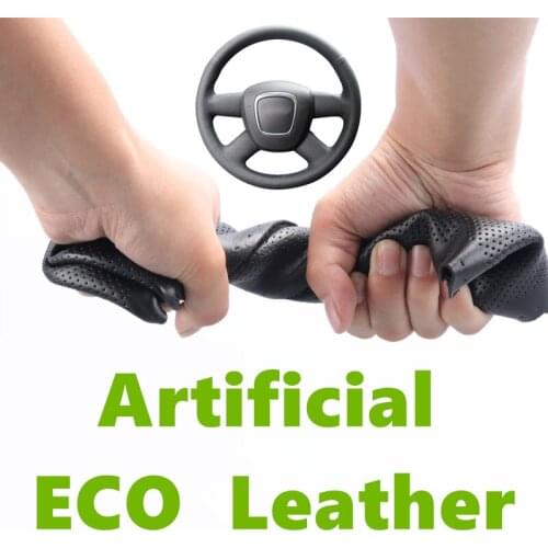 Hand stitched Black Artificial Leather Steering Wheel Cover for Audi A3 2006-2013 A4 (B8) A6 (C6) 2005-2011 Q5 2009-2012 Q7