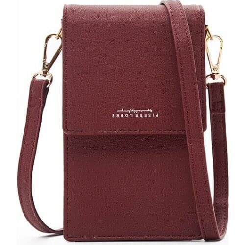 PU Leather Mobile Phone Bag Women Bag Soft Touch Female Shoulder Bags Girl Card Purse Wallet Phone pouch Ladies Brand Designer