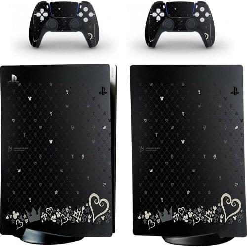 Kingdom Hearts PS5 Digital Edition Skin Sticker Decal Cover for PlayStation 5 Console and 2 Controllers PS5 Skin Sticker Vinyl
