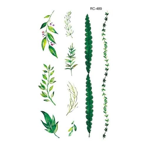 Waterproof Temporary Tattoo flower leaf cactus plant tatto stickers flash tatoo fake tattoos for girl women lady