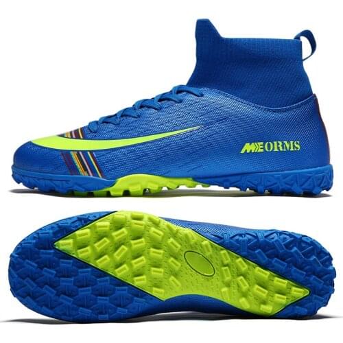 Shoes High Top Men Football Soccer Cleats Indoor Training Sneakers Turf Futsal Soccer Shoes Original Kids Mens Zapatos De Futbol