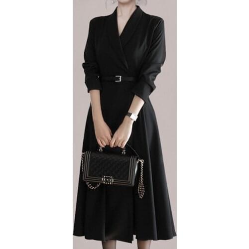 Womens Hepburn suit dress in autumn and winter 2021