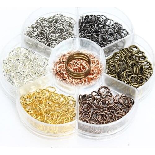1Box Mixed Colors 3/4/5/6/7/8/10/12mm Open Jump Rings For Necklace Bracelet Open/Close Tool Ring DIY Jewelry Connector Making