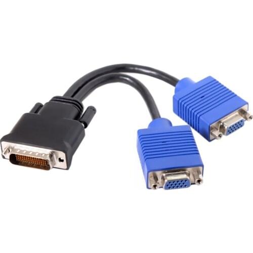 10CM DMS-59pin Male to Dual 15Pin VGA RGB Female Splitter Extension Cable for PC Graphics Card