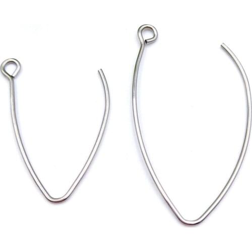 200pcs 316L Stainless Steel Large Ear Hooks Hypoallergenic V-shaped Earrings DIY Earring Finding