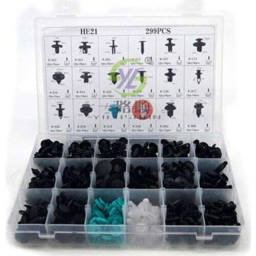 299pcs Car Body Push Retainer Pin Rivet Trim Clip Panel Moulding Assortments Kit HE21