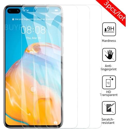 3Pcs Protective Glass For Huawei P40 P30 P30 P9 Lite Light Protection Film For Huawei P40 P30 P20 Pro P9 lite mini Sklo Cover