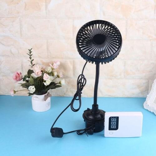 5" Car Cup Holder Fan 360° Rotatable Universal Gooseneck Large Wind 3 Speed Control USB Car Cooling Fan for SUV Truck Boat