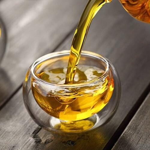 50ml-700ml Glasses Cup Double-Layer Heat Insulation Anti-Scalding Coffee Mug Teacup Kung Fu Teapot Set Drinking Utensils Supplie