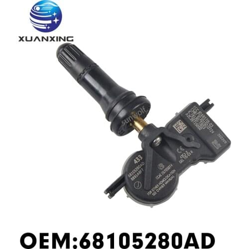 68105280AD Tire Pressure Sensor Monitoring System TPMS 433Mhz For Chrysler Dodge Dart Jeep 68252493AB