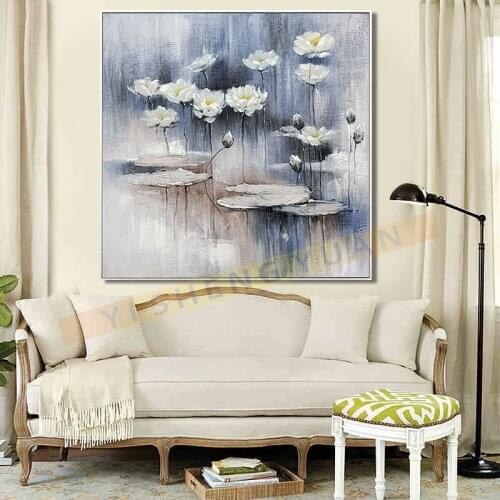 Free Shipping New Arrival Flowers Abstract Painting Contemporary Art Oil Painting Original Large Artwork