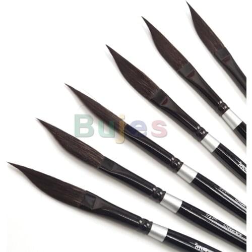 Black Velvet Brush, Squirrel Blend, Dagger Striper Watercolor Paint Brush, 3012S 3/8",1/4", For Artist and Student