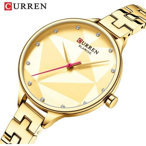 CURREN Classic Fashion Quartz Women Watches Creative Design Wristwatch Stainless Steel Female Clock Ladies Dress Bracelet Watch