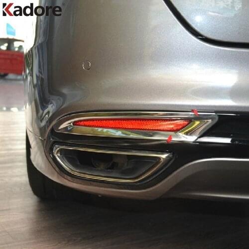 For Ford Fusion Contour 2013 2014 Chrome Rear Fog Light Lamp Cover Trim Tail Foglight Frame Trims Car Styling Accessories 2pcs