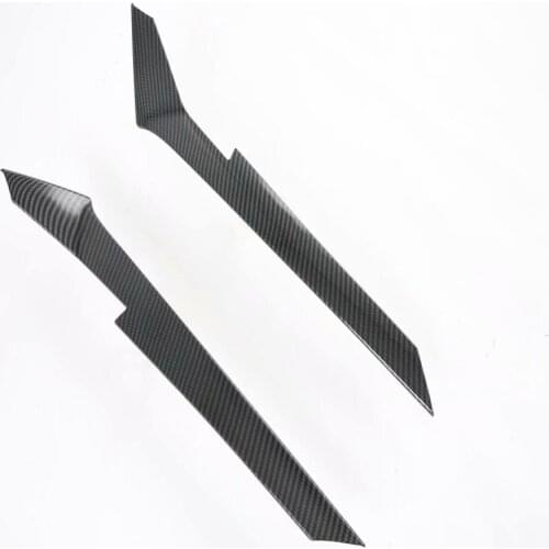 For Toyota Sienna 2019 2020 Carbon Fiber Front Bumper Grille Decoration Molding Cover Decorative Trims Auto Accessories