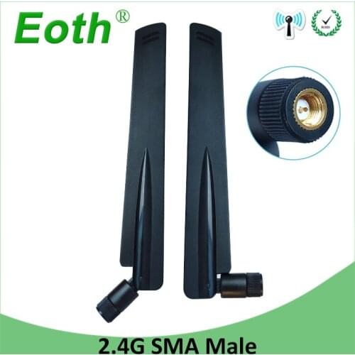 2pcs 2.4Ghz Antenna real 8dbi SMA Male Wifi antenna 2.4 ghz antenne wi fi antenas 2.4g Omni-Directional Wireless Router