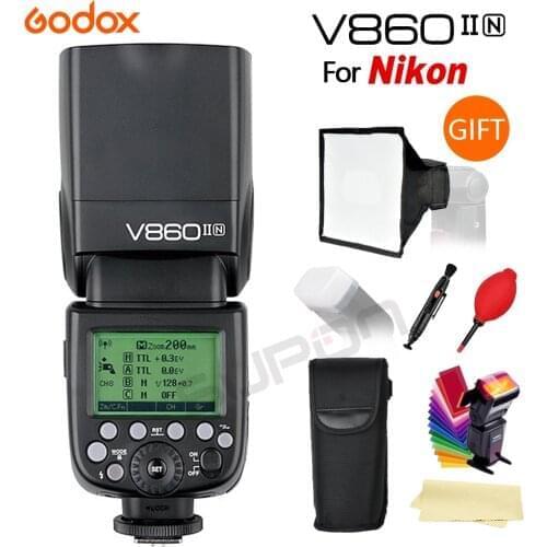 Godox the Flash V860II V860II-N GN60 i-TTL HSS 1/8000s Speedlite Flash Li-ion Battery for Nikon DSLR Cameras Free Shopping