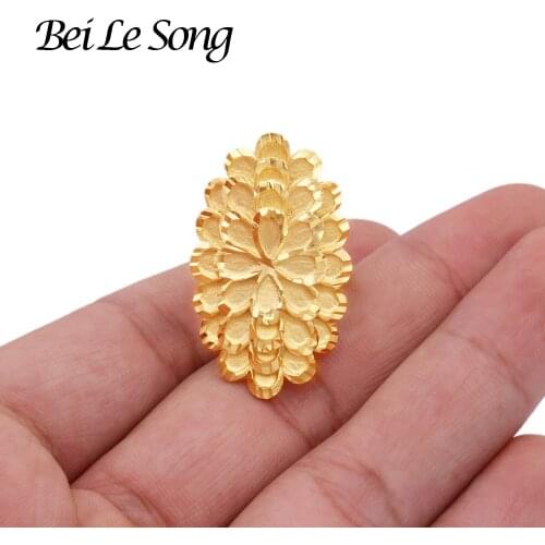 African rings new 24K gold color for women wedding jewellery party resizable Couple Womens rings ring gift African Dubai French
