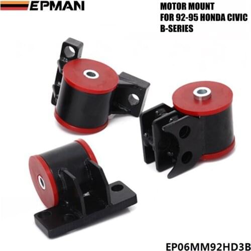 Motor Mounts B16 B18 LIFETIME WARRANTY B18C EG For Honda Civic B Series Del Sol EG ENGINE EP06MM92HD3B
