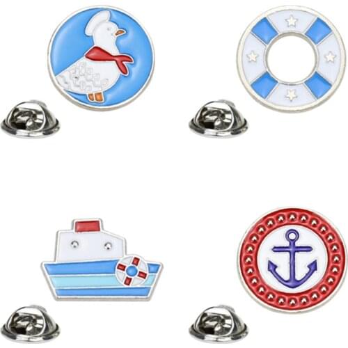 New Cartoon Ferry Cute Enamel Fashion Brooch Pins Alloy Badge Shirt Backpack Metal hijab pins Jewelry Cute Accessories Gift