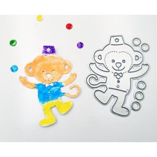 PANFELOU Amusement park circus Circus monkeys metal craft paper die cutting dies Scrapbooking/DIY Easter Embossing mould
