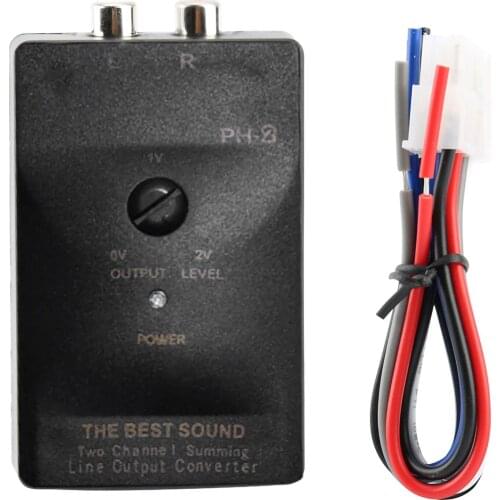 Speaker Level Converter Auto Car RCA Output Stereo Speaker High To Low Level Converters With Delay Function Dropshipping