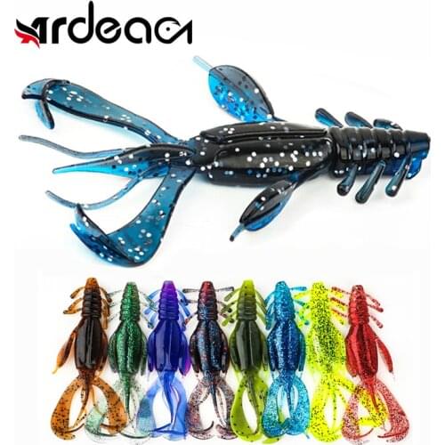 Ardea Craw Shrimp Lure 3pcs 103mm 10g Crazy Flapper Fishing Bait Wobbler Silicone Soft Worm Bass Peche Fishing Tackle