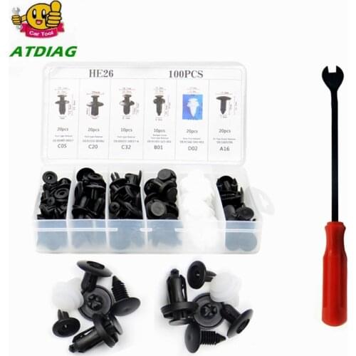 Mixed Auto Fastener Vehicle Car Bumper Clips Retainer Fastener Rivet Door Panel Fender Liner Universal Fit for All Car