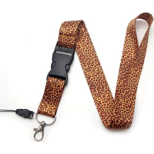 ER025 Classic Vintage Leopard Print Tags Strap Neck Lanyards For Keys ID Card Pass Gym USB Badge Holder DIY Hang Rope Necklace
