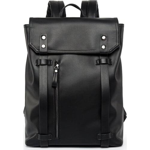 2020 retro backpack Male brand leather mens backpack large capacity student bag boys casual shoulder bag Business Backpack